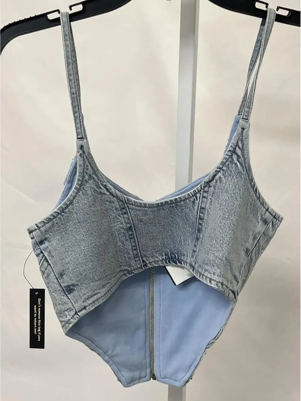 AFRM x Revolve Iris Top in Crystal Blue Wash - Picture 5 of 6